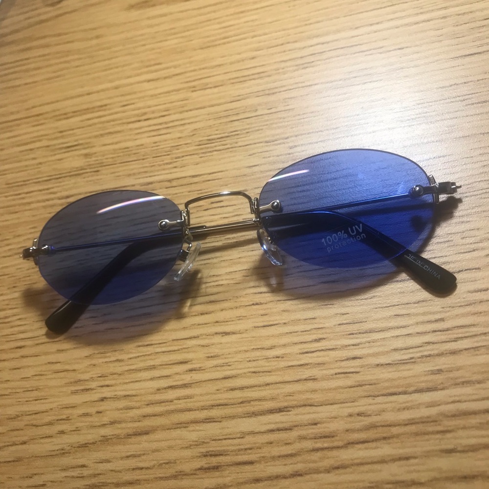 Cute, blue fashion sunglasses